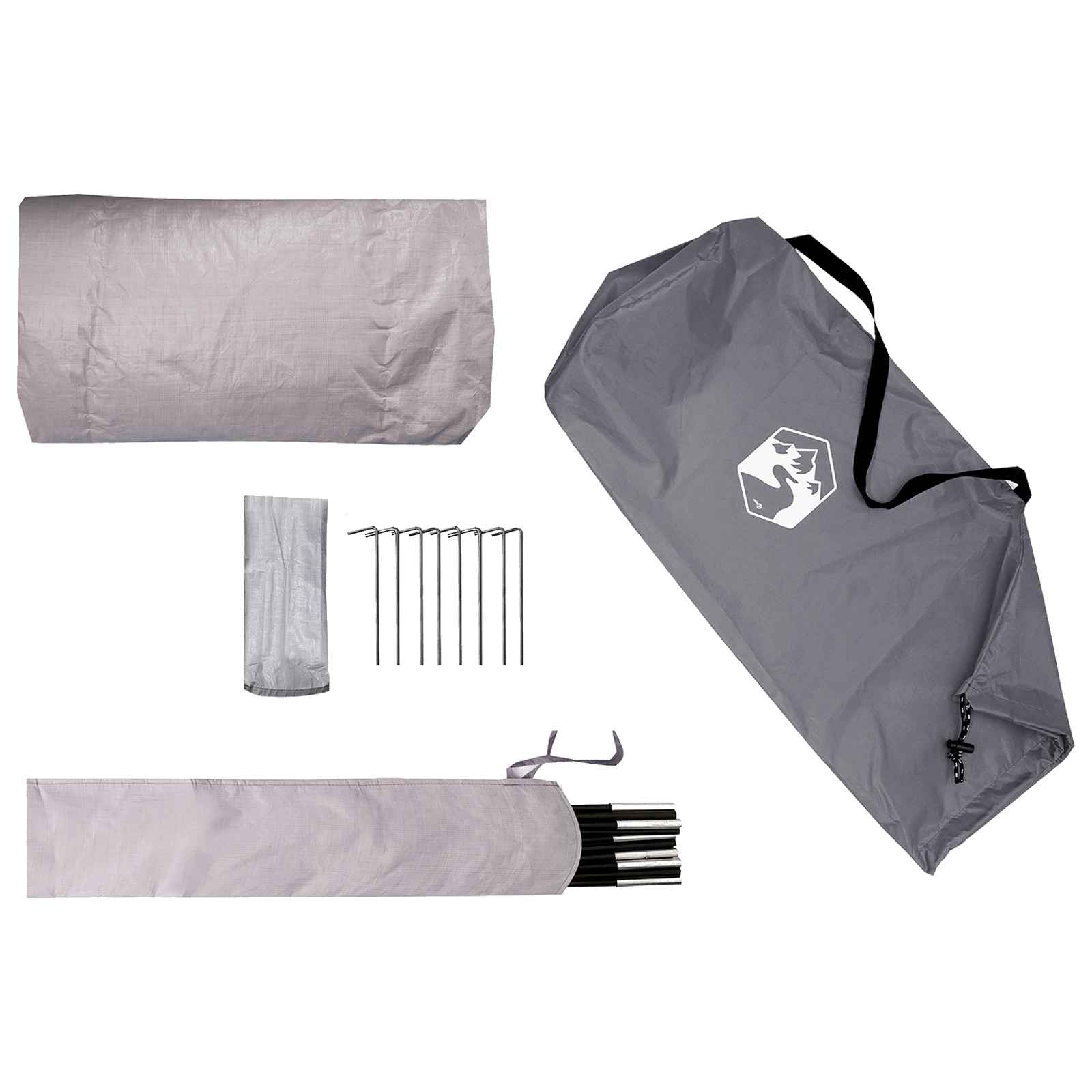 Hiking Tent Waterdicht 1-persoons Grijs en Oranje is nu te koop bij PeponiXL, paradijselijk wonen!