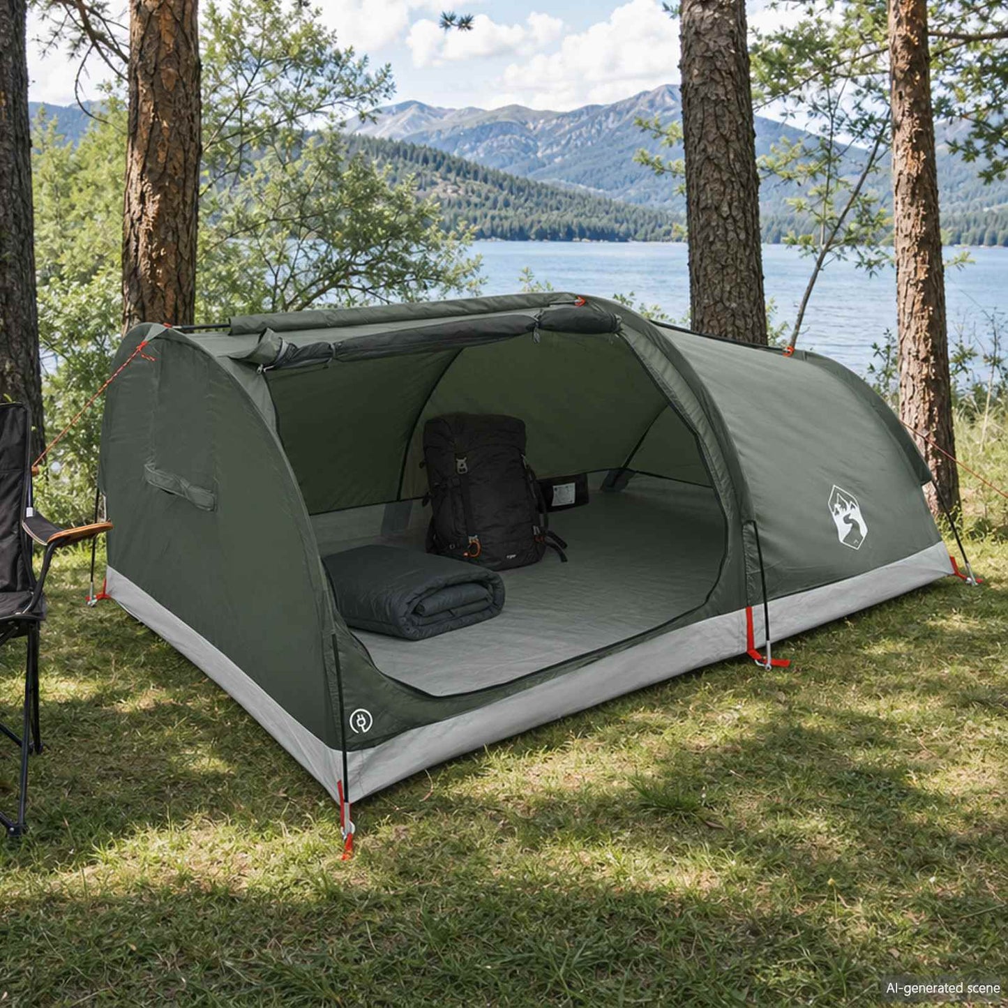 Hiking Tent Waterdicht 1-persoons Legergroen is nu te koop bij PeponiXL, paradijselijk wonen!