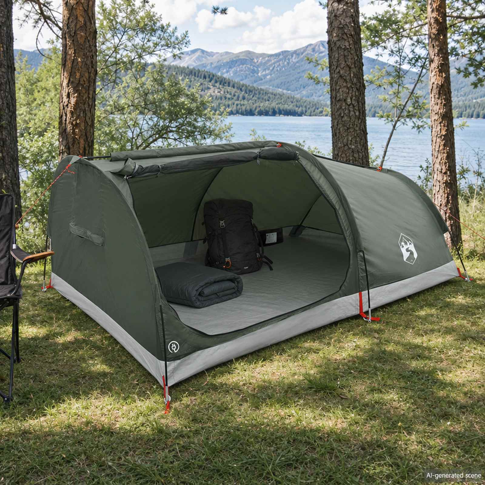 Hiking Tent Waterdicht 1-persoons Legergroen is nu te koop bij PeponiXL, paradijselijk wonen!
