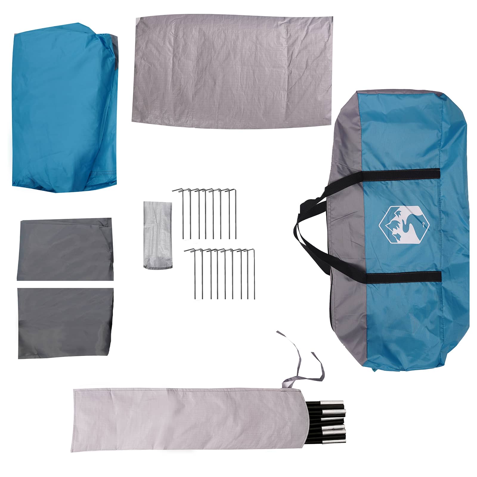 Gezinstent met regenzeil waterdicht 18-persoons Blauw is nu te koop bij PeponiXL, paradijselijk wonen!