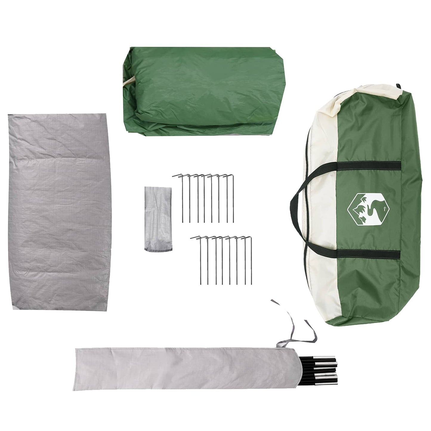 Tunnel Tent met Waterdichte Regenhoes 10-persoons Groen is nu te koop bij PeponiXL, paradijselijk wonen!