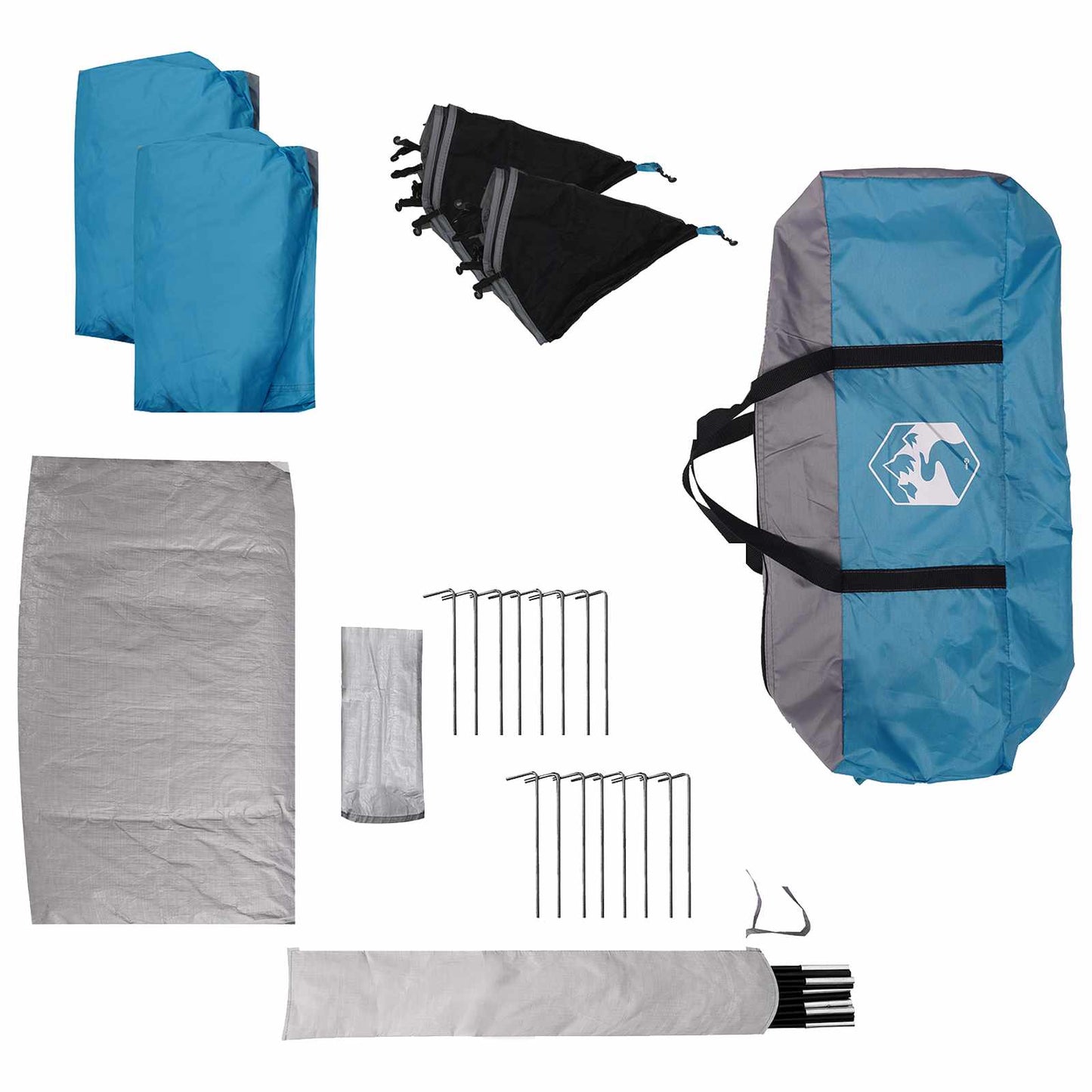 Gezinstent met regenzeil waterdicht 14-persoons Blauw is nu te koop bij PeponiXL, paradijselijk wonen!