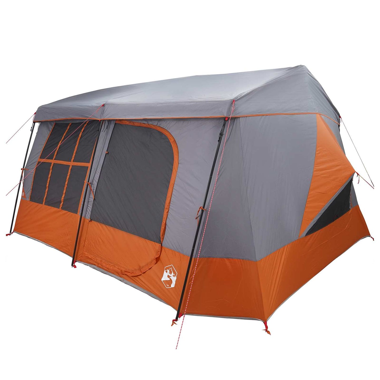 Gezinstent met regenzeil waterdicht 9-persoons Grijs en Oranje is nu te koop bij PeponiXL, paradijselijk wonen!