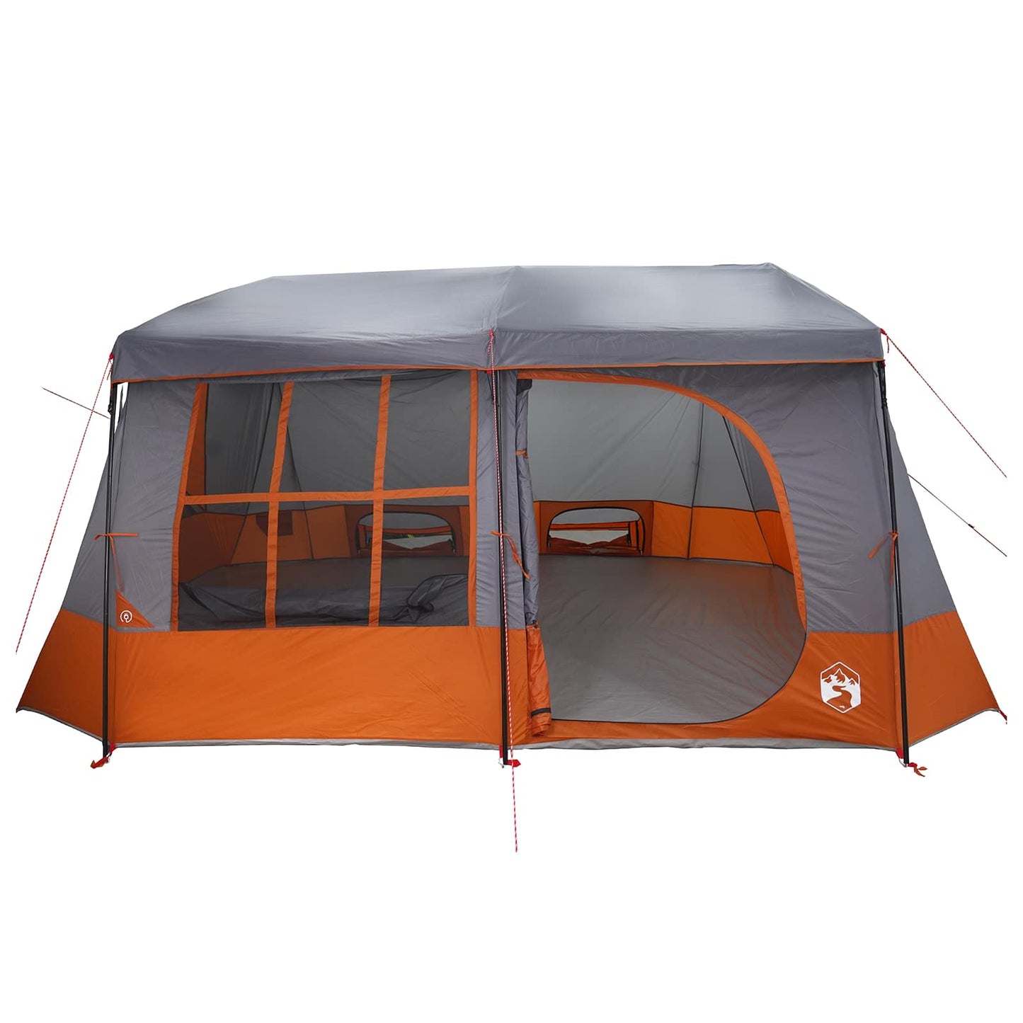 Gezinstent met regenzeil waterdicht 9-persoons Grijs en Oranje is nu te koop bij PeponiXL, paradijselijk wonen!