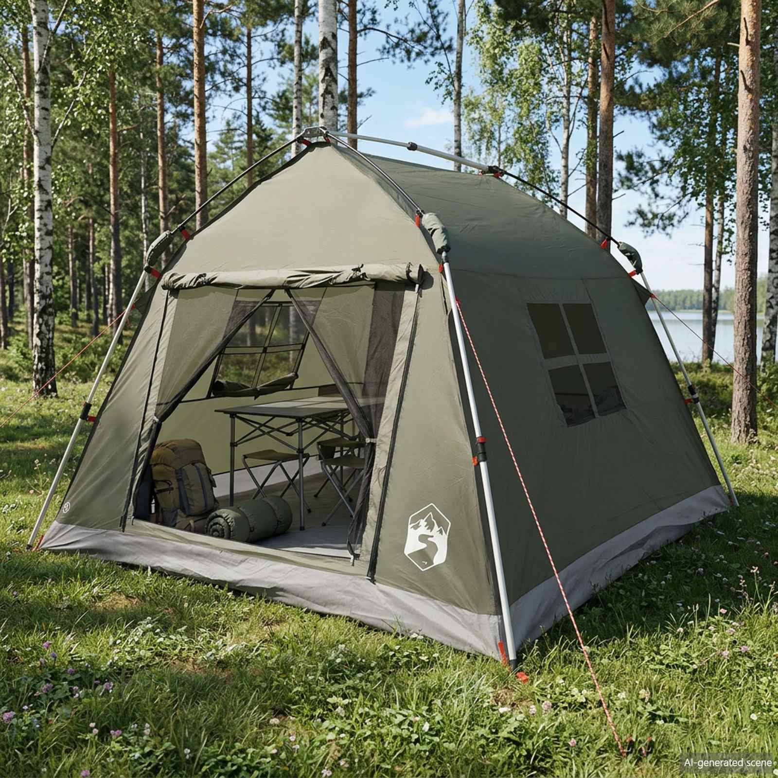Instant Tent Water-resistant 2-persoons Legergroen is nu te koop bij PeponiXL, paradijselijk wonen!