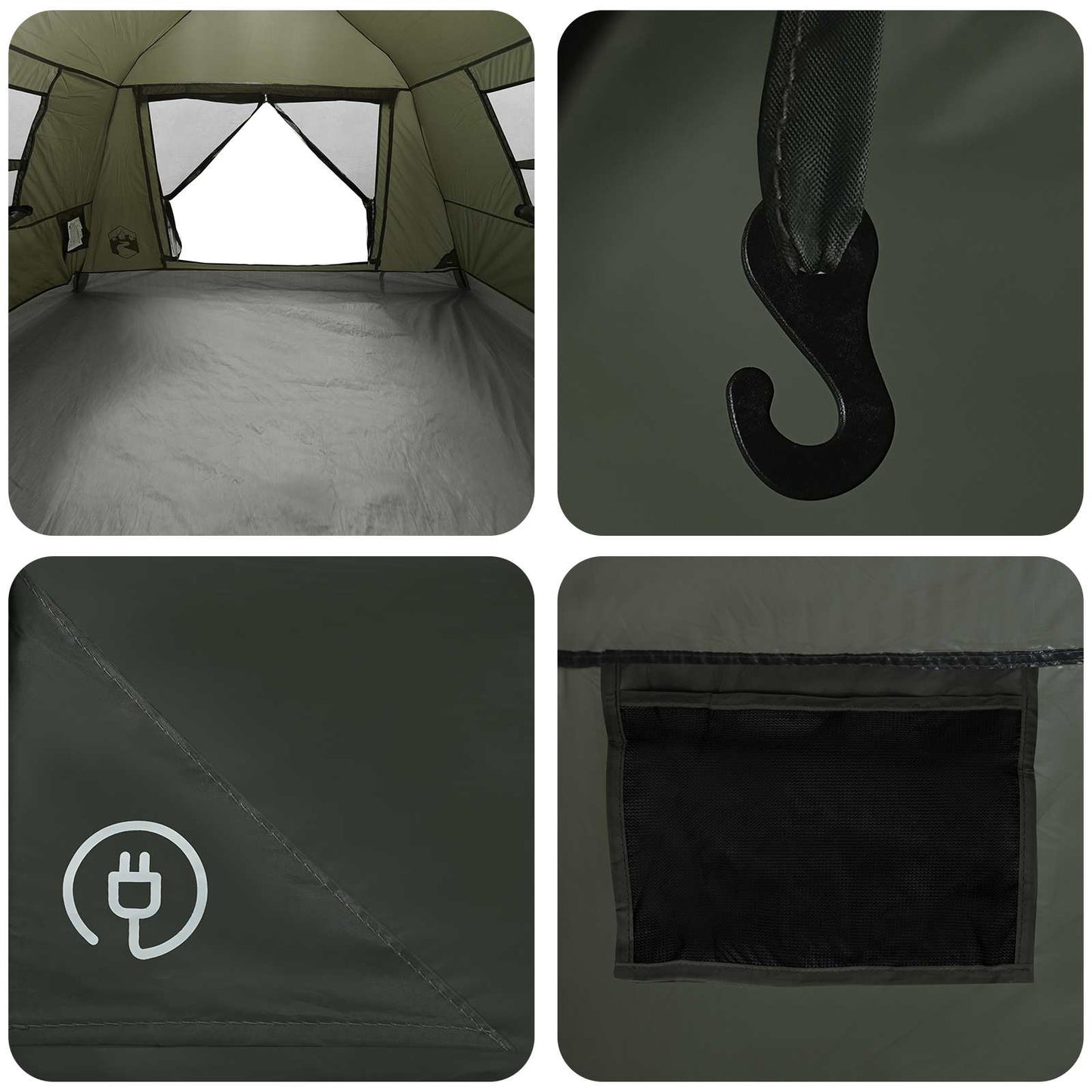 Instant Tent Water-resistant 3-persoons Legergroen is nu te koop bij PeponiXL, paradijselijk wonen!