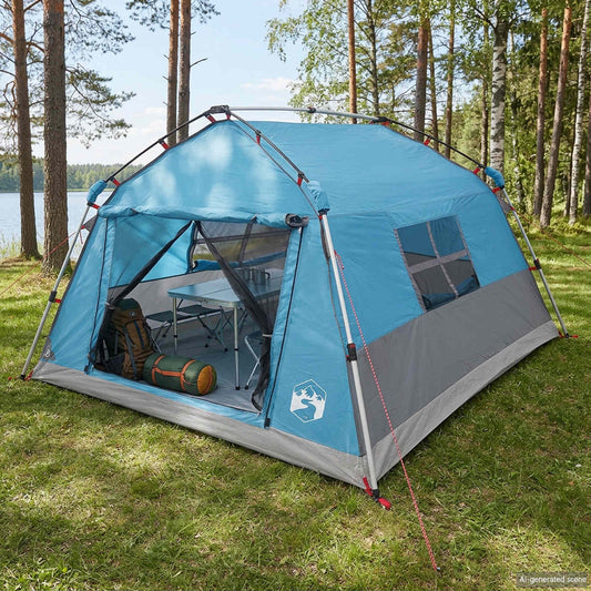 Instant Tent Water-resistant 4-persoons Blauw is nu te koop bij PeponiXL, paradijselijk wonen!