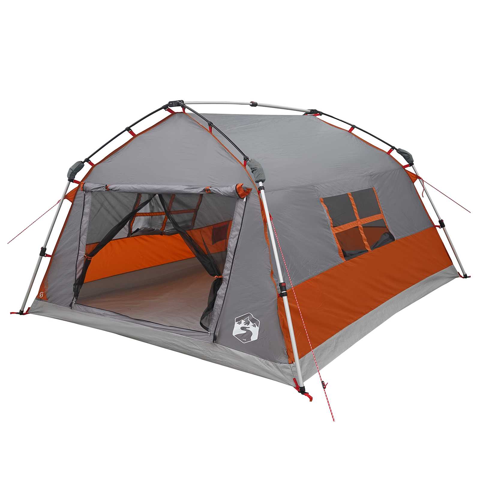 Instant Tent Water-resistant 4-persoons Grijs en Oranje is nu te koop bij PeponiXL, paradijselijk wonen!