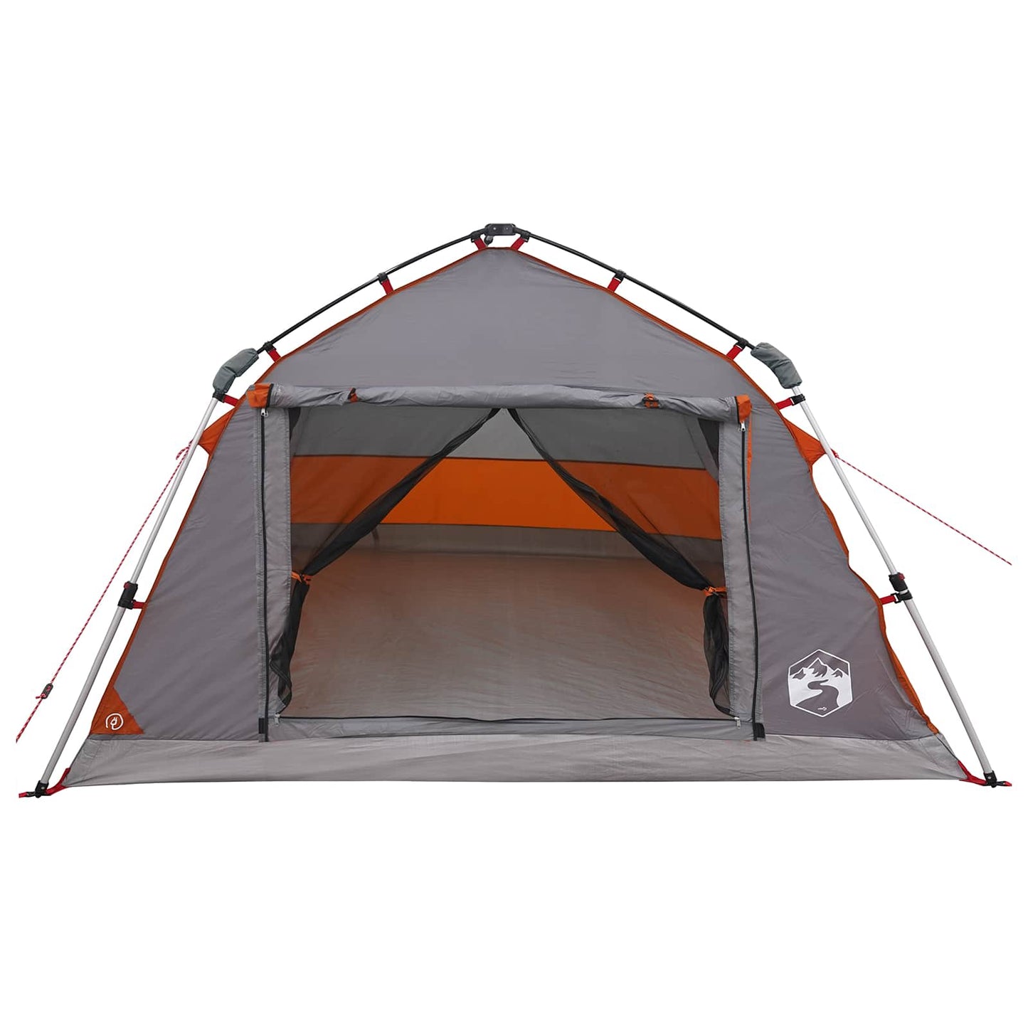 Instant Tent Water-resistant 4-persoons Grijs en Oranje is nu te koop bij PeponiXL, paradijselijk wonen!