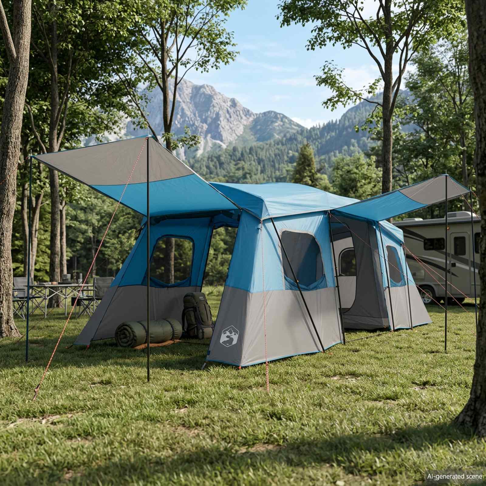 3-persoons 3-persoons Blauw 185T Polyester met PU Coating is nu te koop bij PeponiXL, paradijselijk wonen!