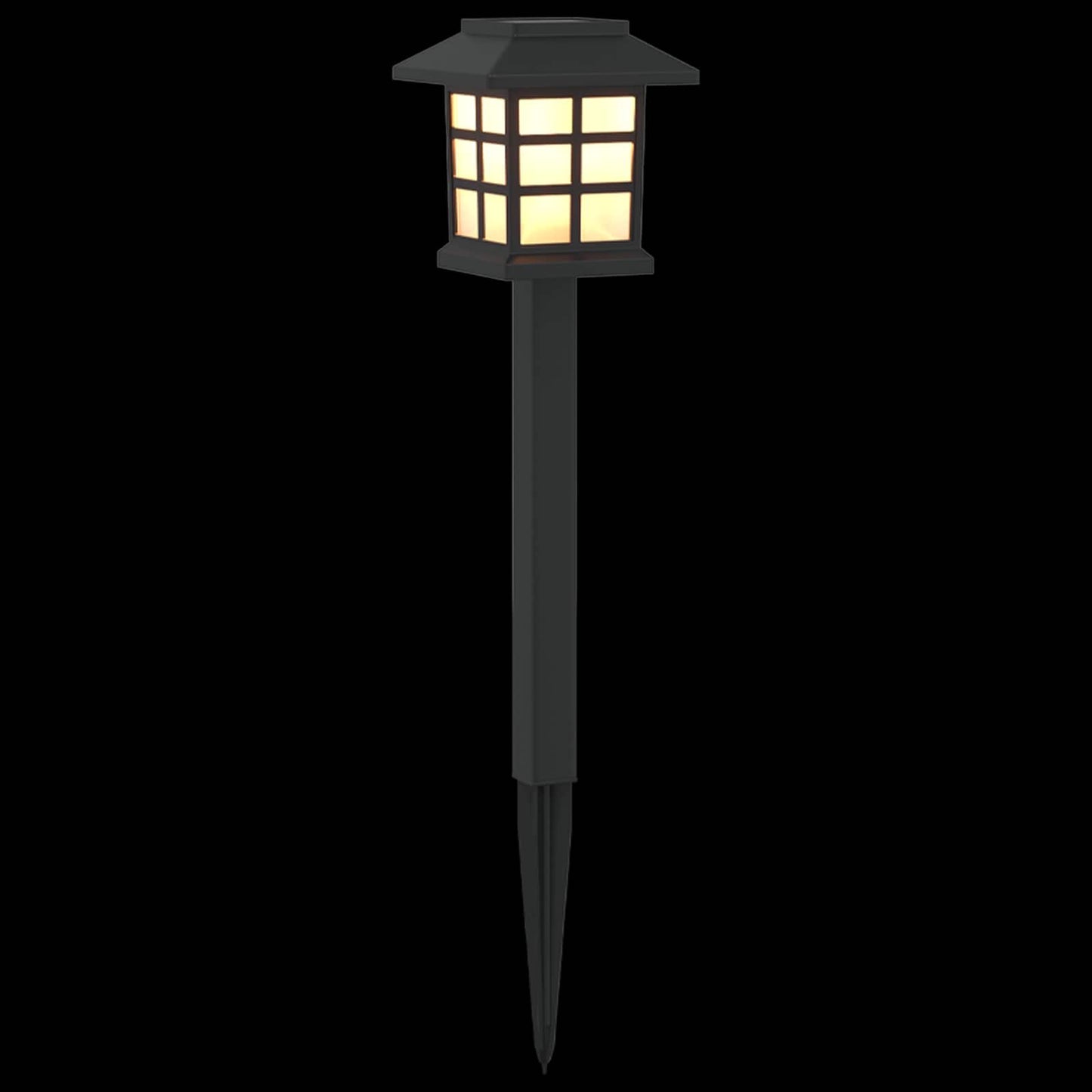 Buitenzonne-lampen met grondpin 6 pcs Warmwit 38,5 cm PP