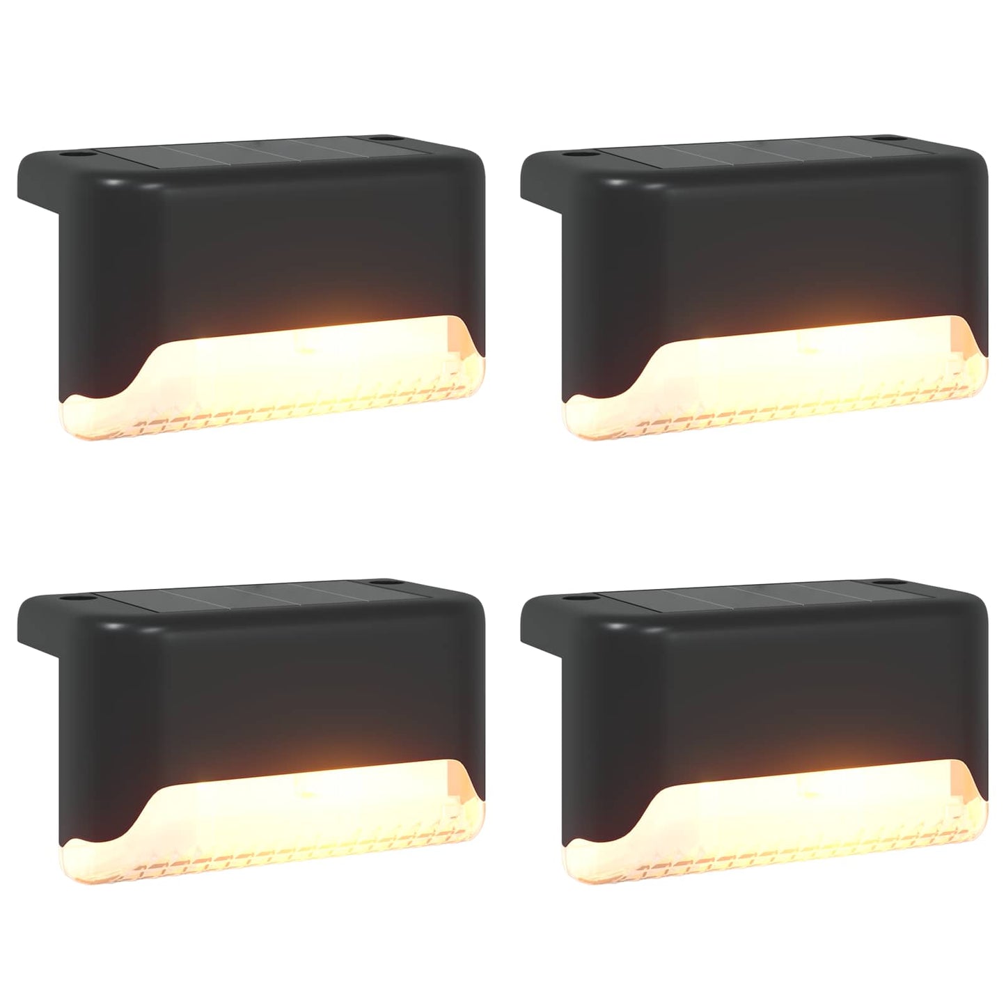 Buitenzonne-lampen met grondpin 4 pcs Warmwit 4,5 cm ABS en PS