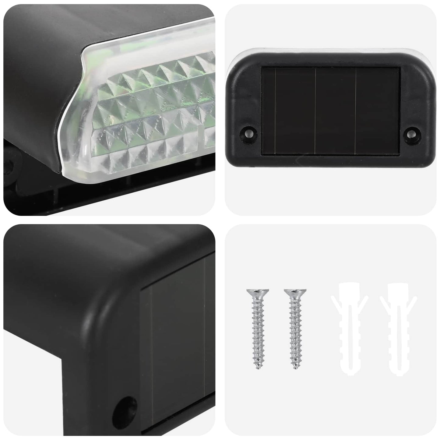 Buitenzonne-lampen met grondpin 12 pcs Warmwit 4,5 cm ABS en PS