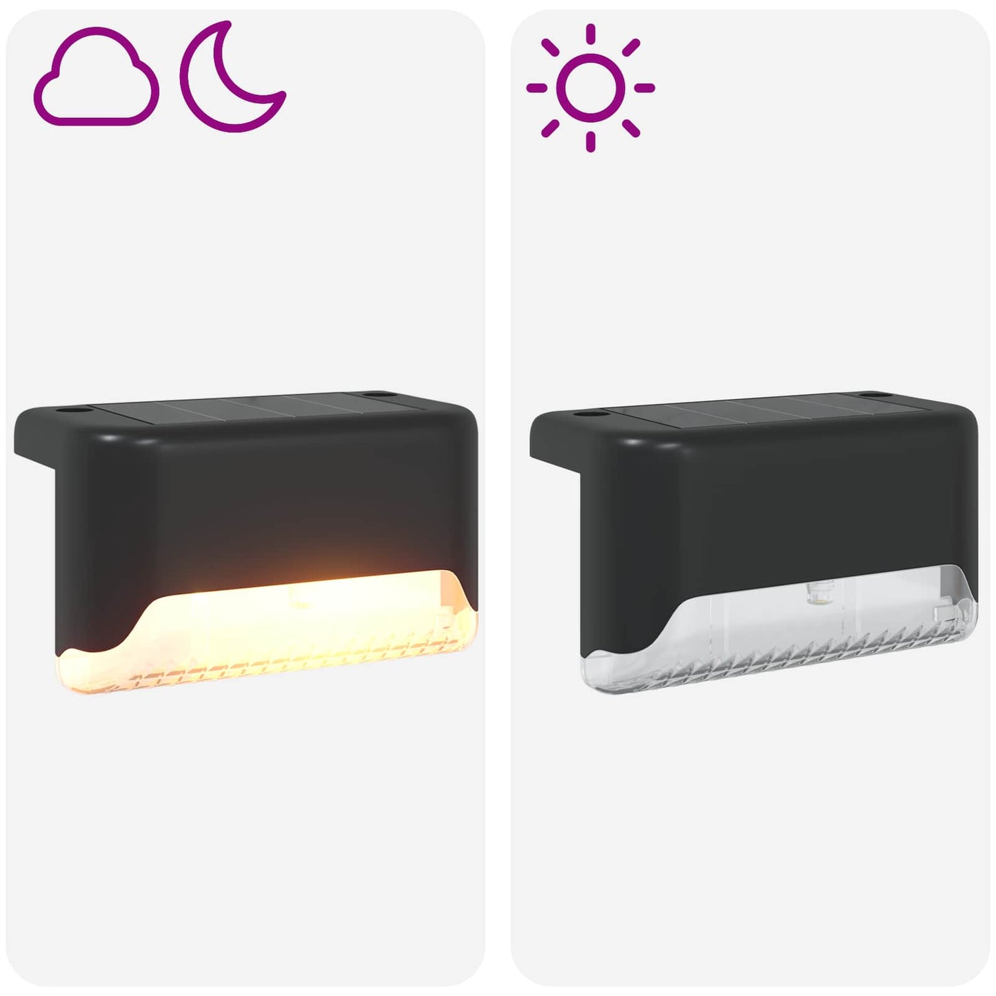 Buitenzonne-lampen met grondpin 12 pcs Warmwit 4,5 cm ABS en PS