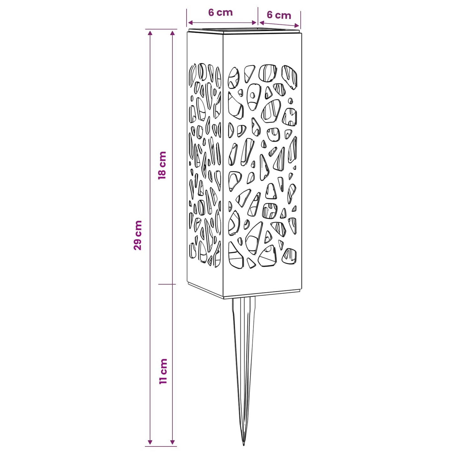 Buitenzonne-lampen met grondpin 8 pcs Warmwit 29 cm PP