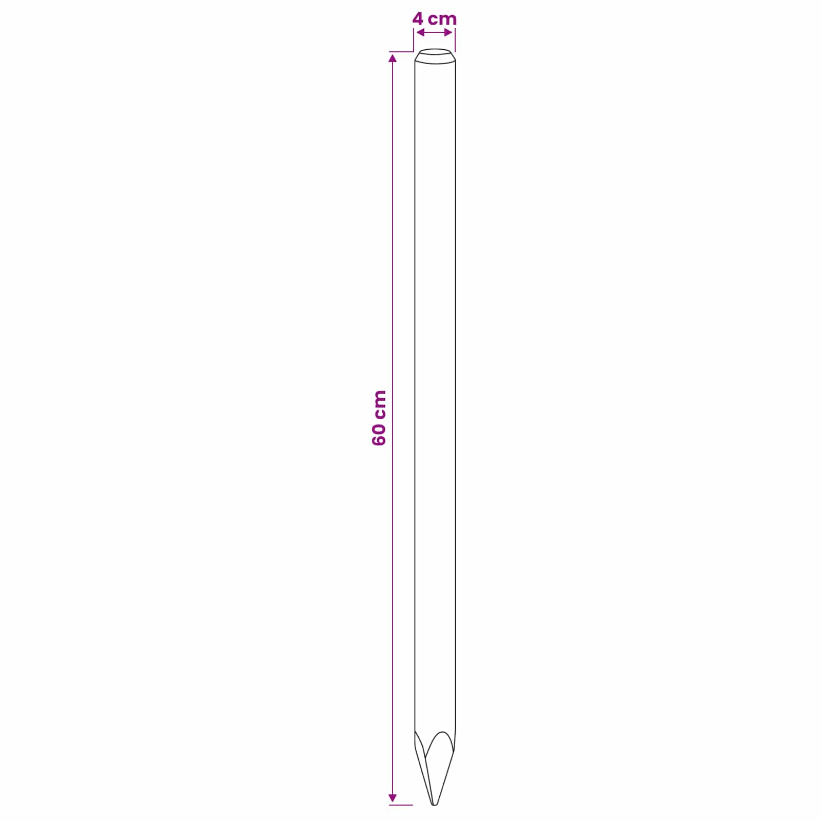 Hekpalen 15 st Groen 60 cm Massief grenenhout is nu te koop bij PeponiXL, paradijselijk wonen!