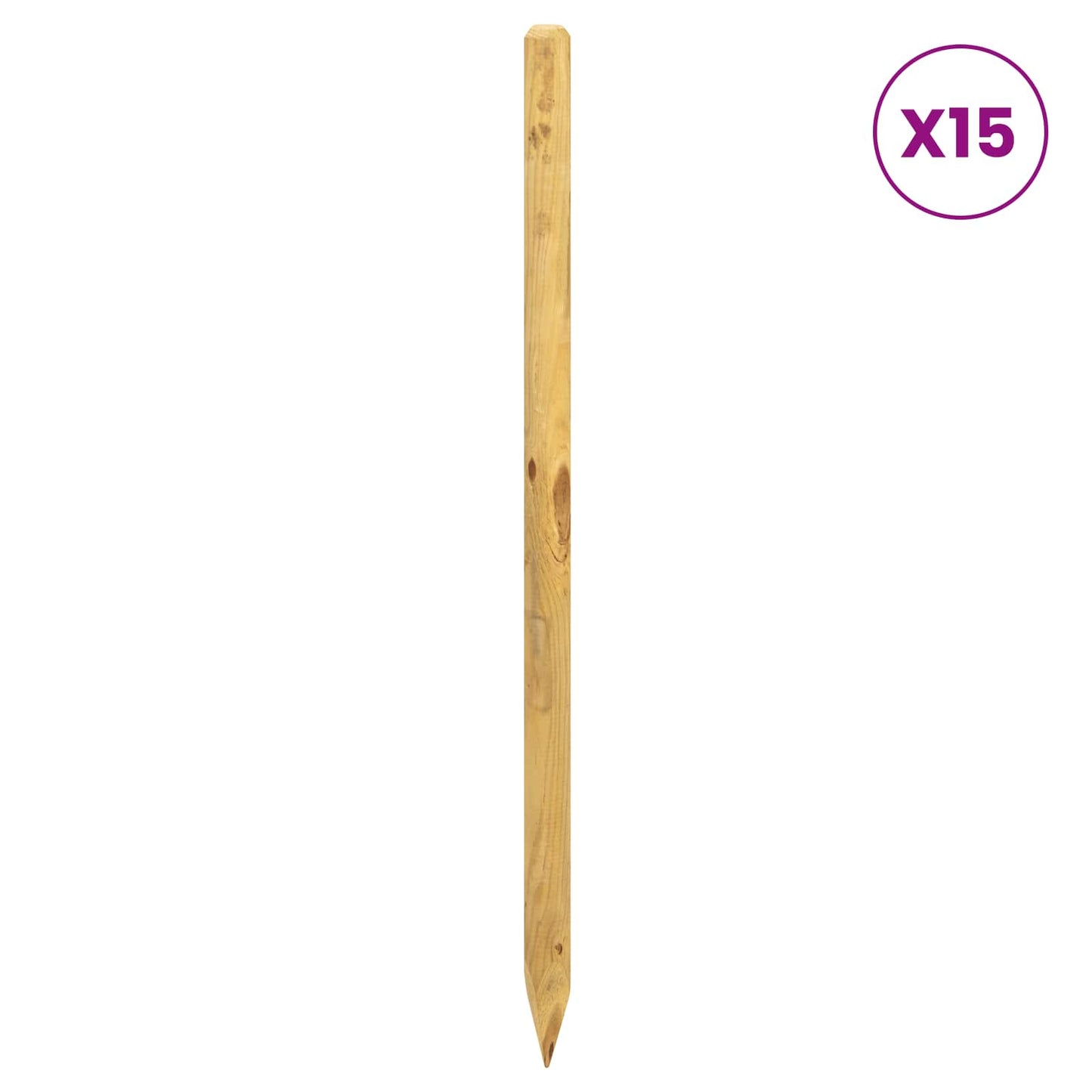 Hekpalen 15 st Groen 120 cm Massief grenenhout is nu te koop bij PeponiXL, paradijselijk wonen!