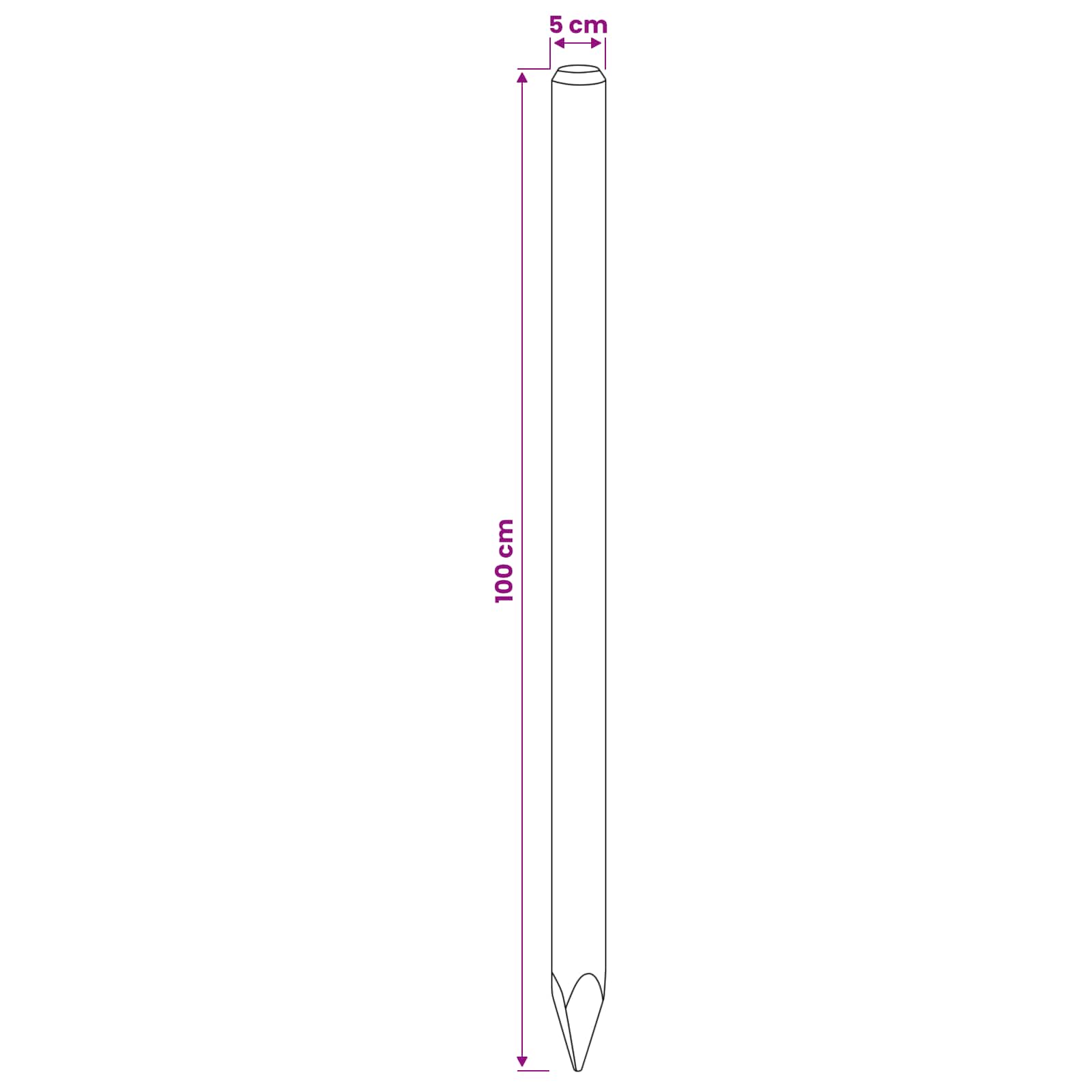 Hekpalen 15 st Groen 100 cm Massief grenenhout is nu te koop bij PeponiXL, paradijselijk wonen!