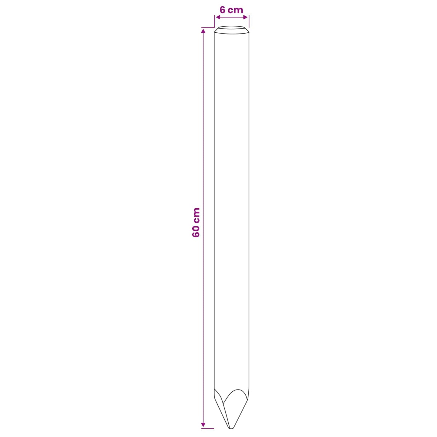 Hekpalen 15 st Groen 60 cm Massief grenenhout is nu te koop bij PeponiXL, paradijselijk wonen!