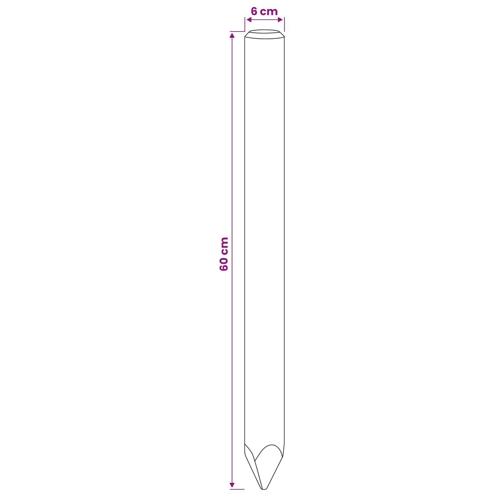 Hekpalen 15 st Groen 60 cm Massief grenenhout is nu te koop bij PeponiXL, paradijselijk wonen!
