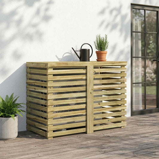 Airconditioner hoes 110 x 58 x 79 cm Geïmpregneerd grenenhout is nu te koop bij PeponiXL, paradijselijk wonen!