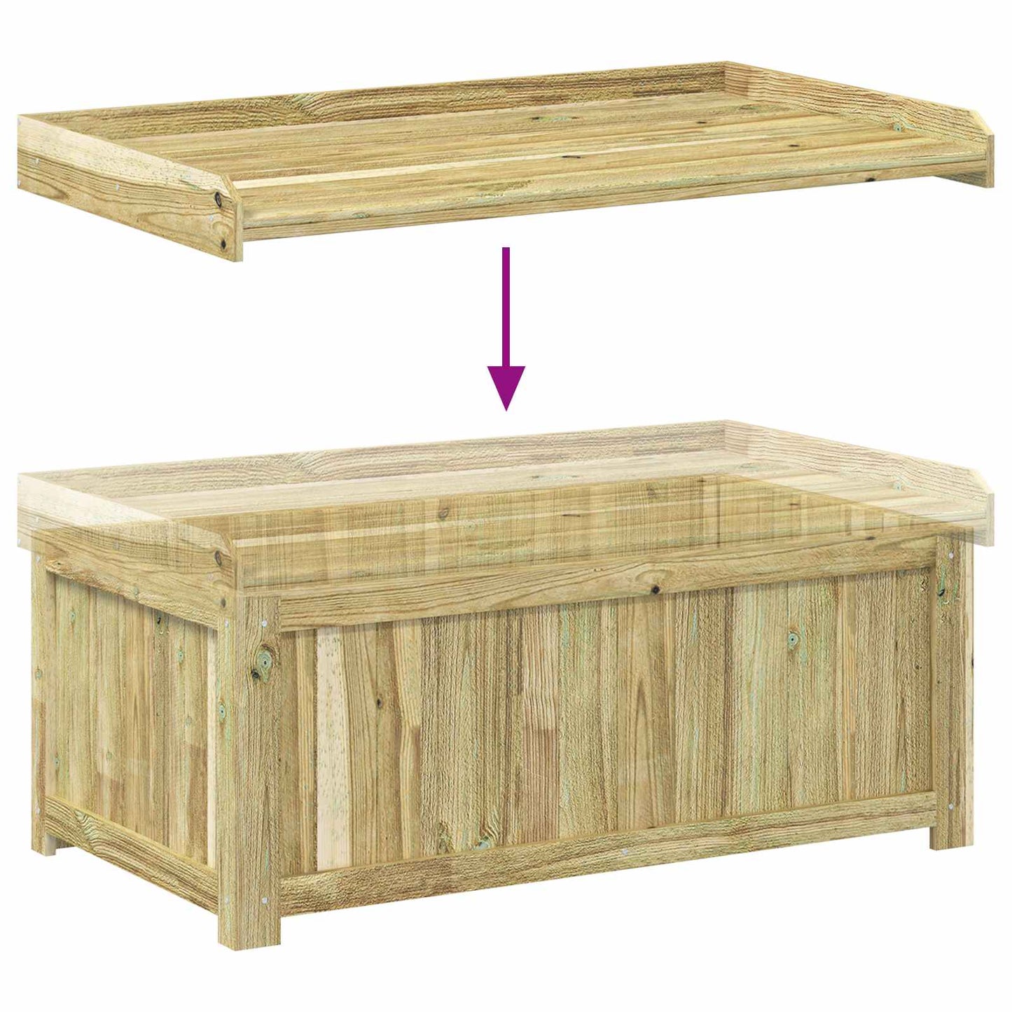 Buiten Kussenbox Geïmpregneerd grenenhout 104 x 60 x 47 cm is nu te koop bij PeponiXL, paradijselijk wonen!