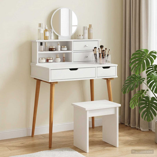 Toilettafel Set FAUSKE 2 st Wit 76 x 50 x 103,5 cm is nu te koop bij PeponiXL, paradijselijk wonen!