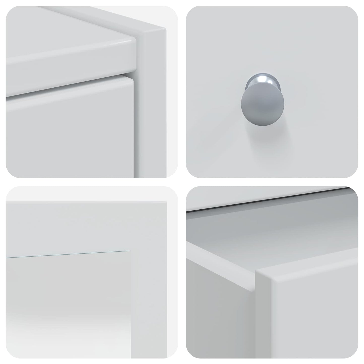Toilettafel Set FAUSKE 4 pcs Wit 100 x 50 x 143 cm