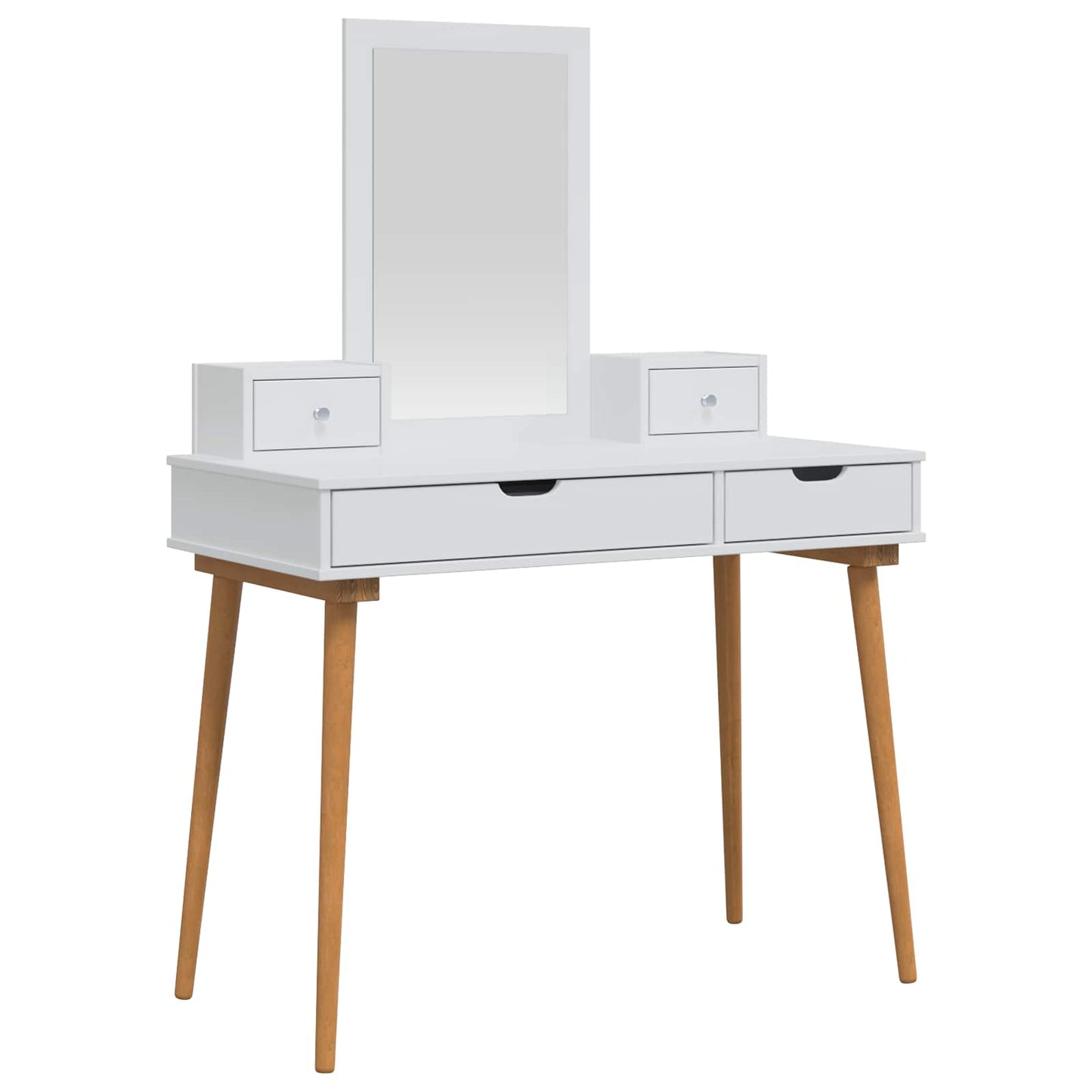 Toilettafel Set FAUSKE 4 pcs Wit 100 x 50 x 143 cm
