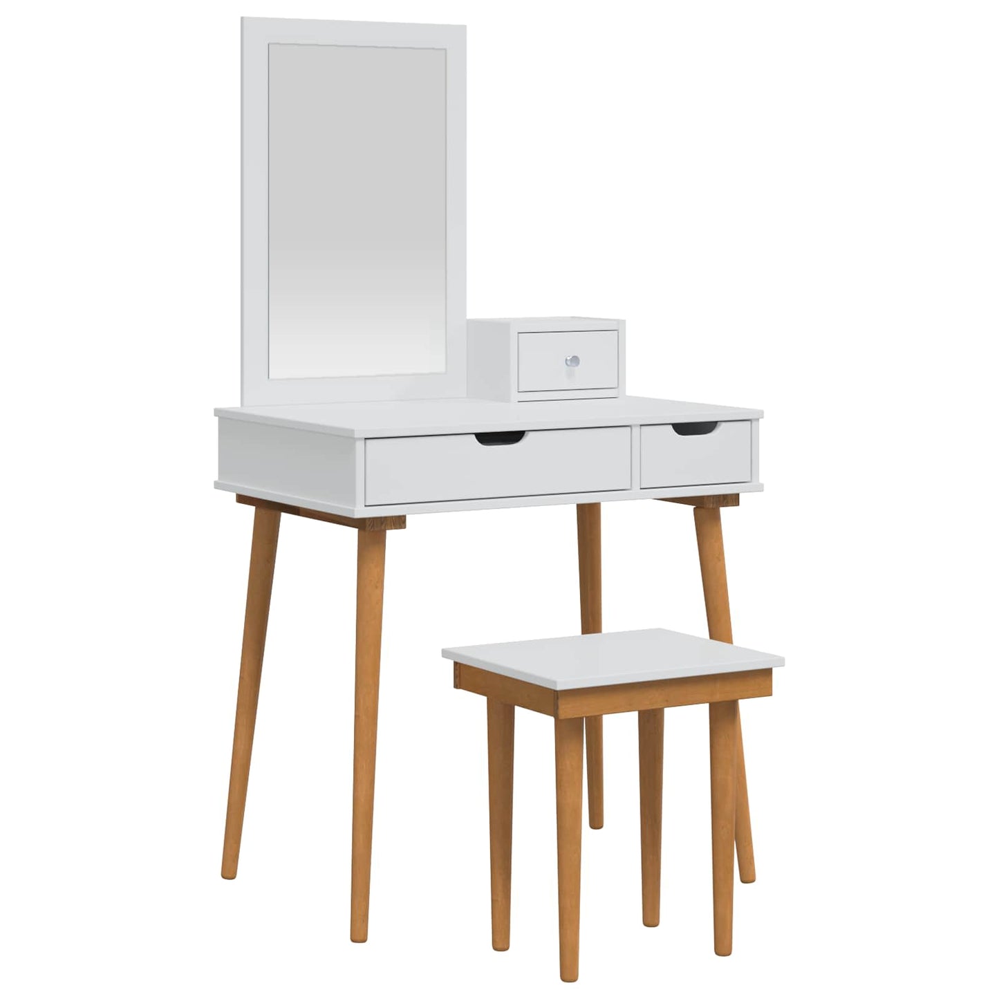 Toilettafel Set FAUSKE 4 pcs Wit 76 x 50 x 143 cm