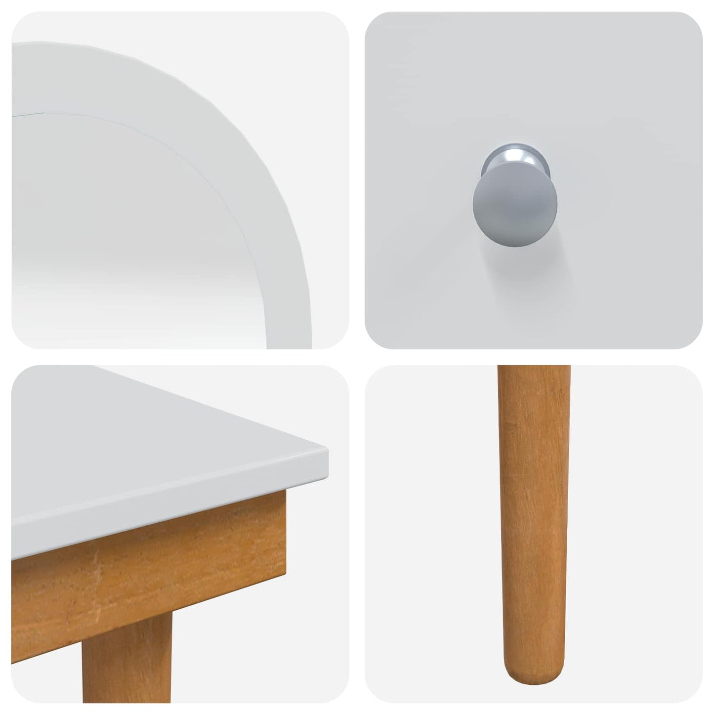 Toilettafel Set FAUSKE 4 pcs Wit 76 x 50 x 143 cm