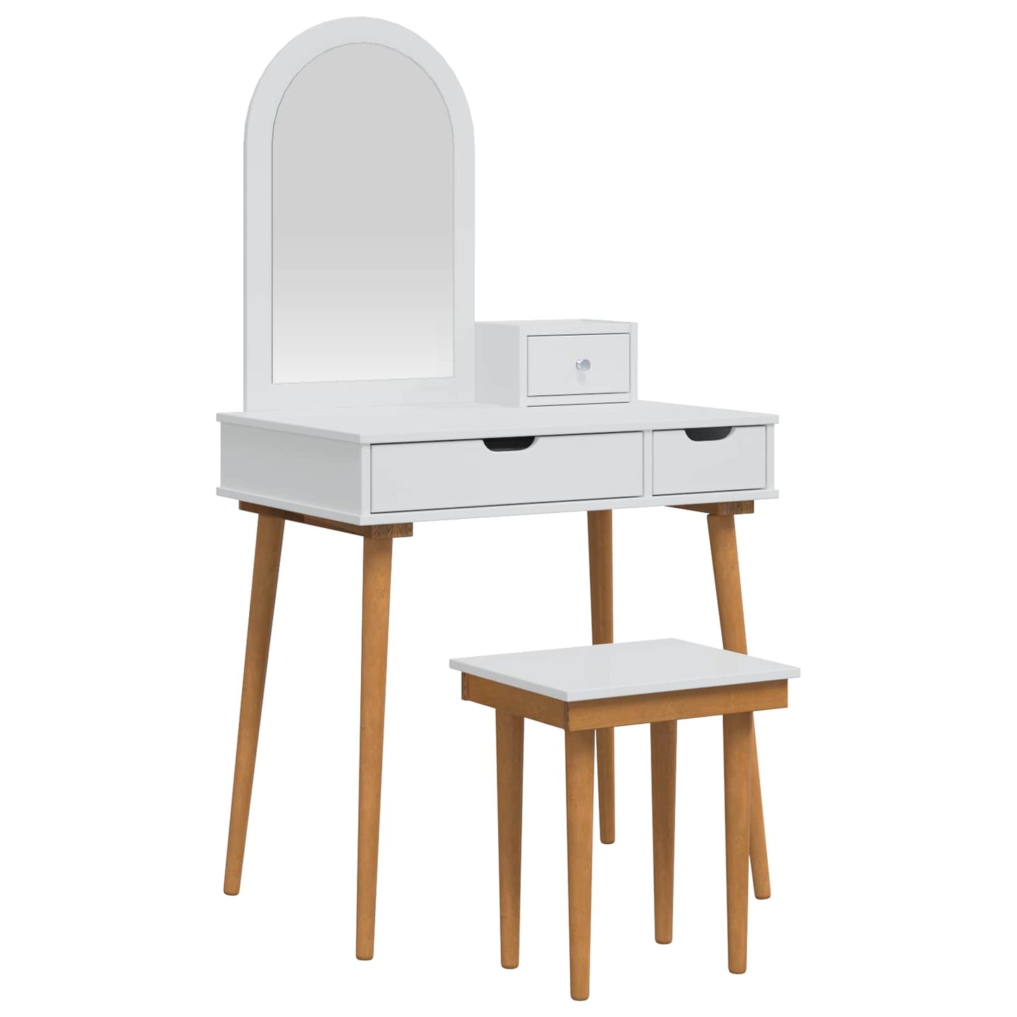 Toilettafel Set FAUSKE 4 pcs Wit 76 x 50 x 143 cm