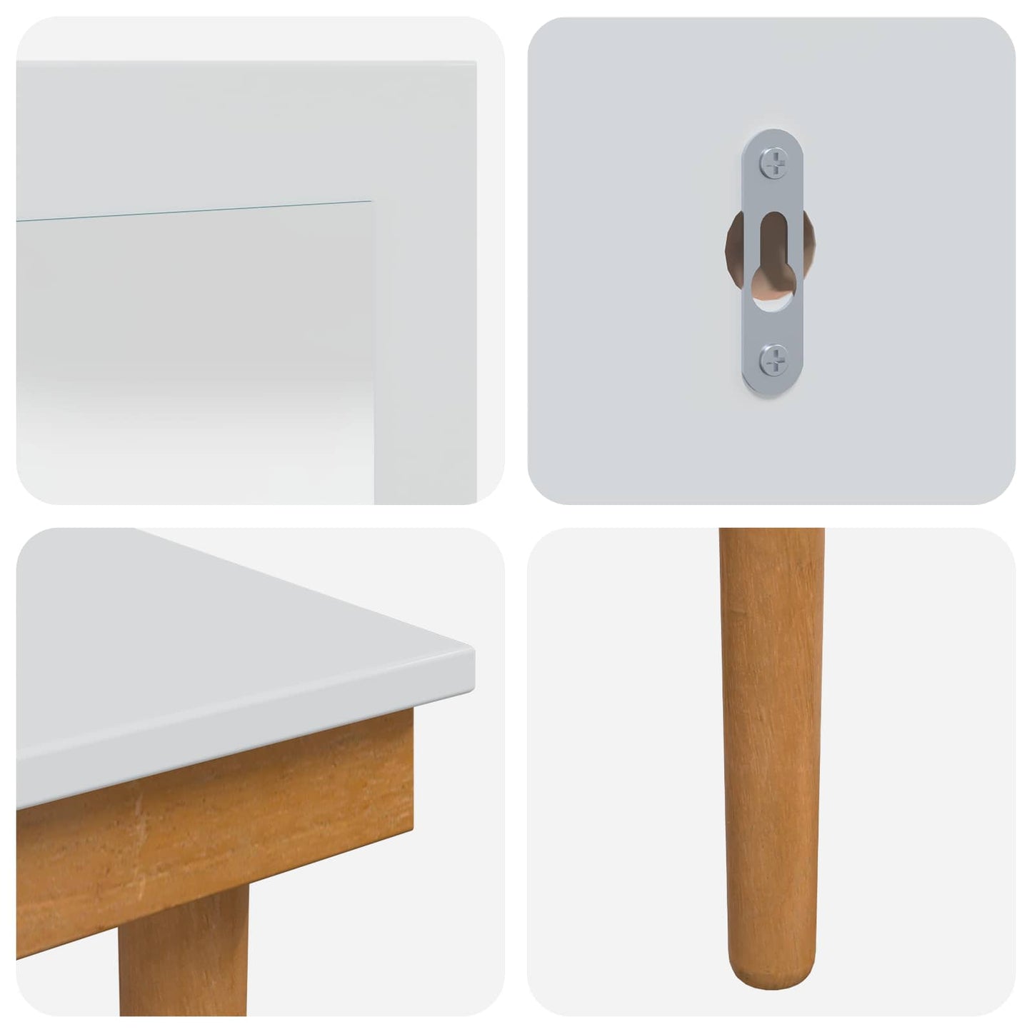 Toilettafel Set FAUSKE 4 pcs Wit 76 x 50 x 143 cm