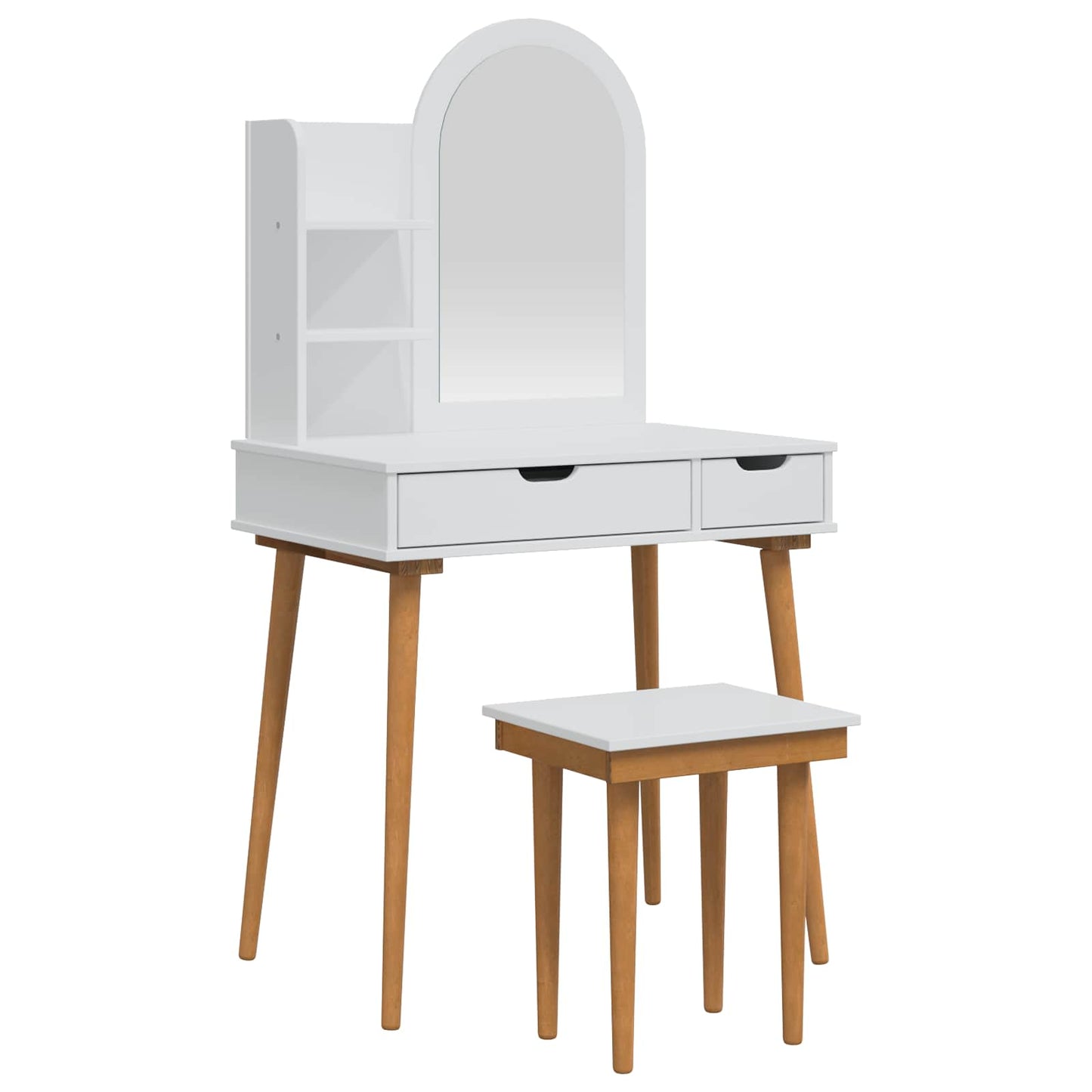 Toilettafel Set FAUSKE 4 pcs Wit 76 x 50 x 143 cm