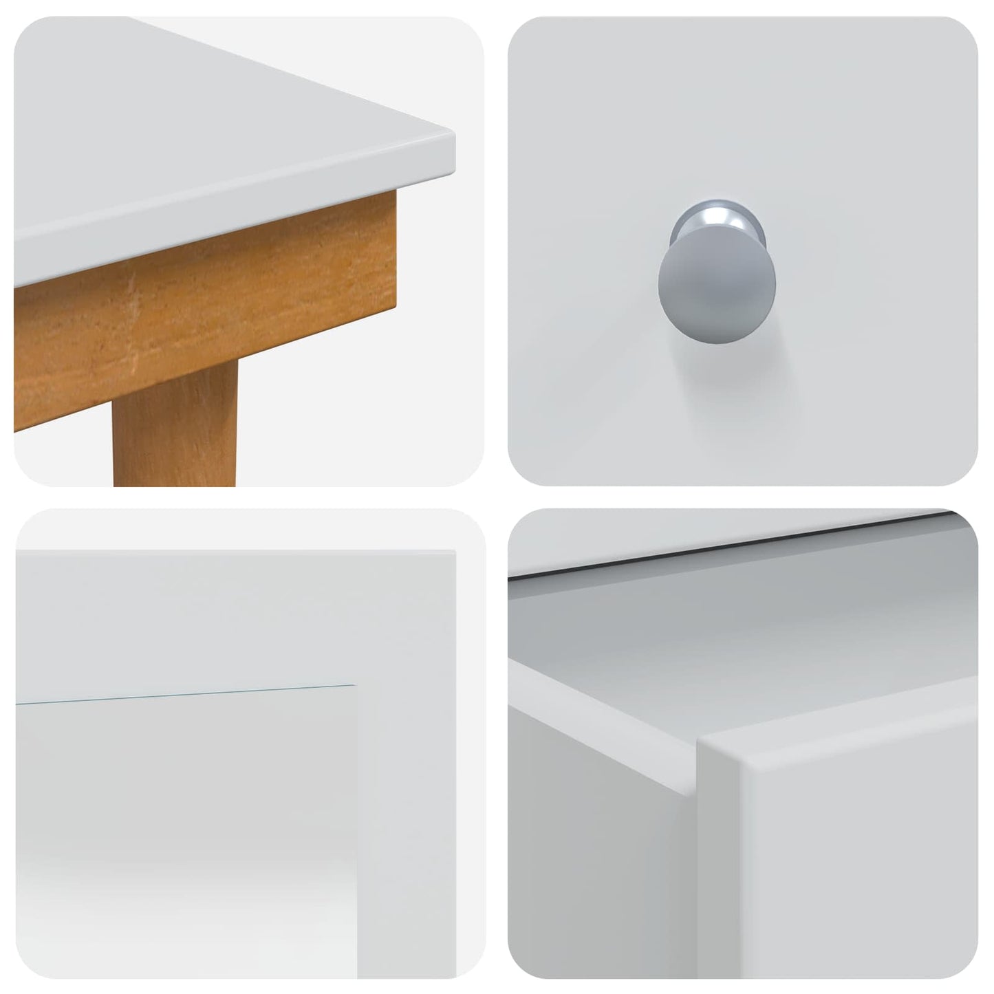Toilettafel Set FAUSKE 5 pcs Wit 100 x 50 x 143 cm