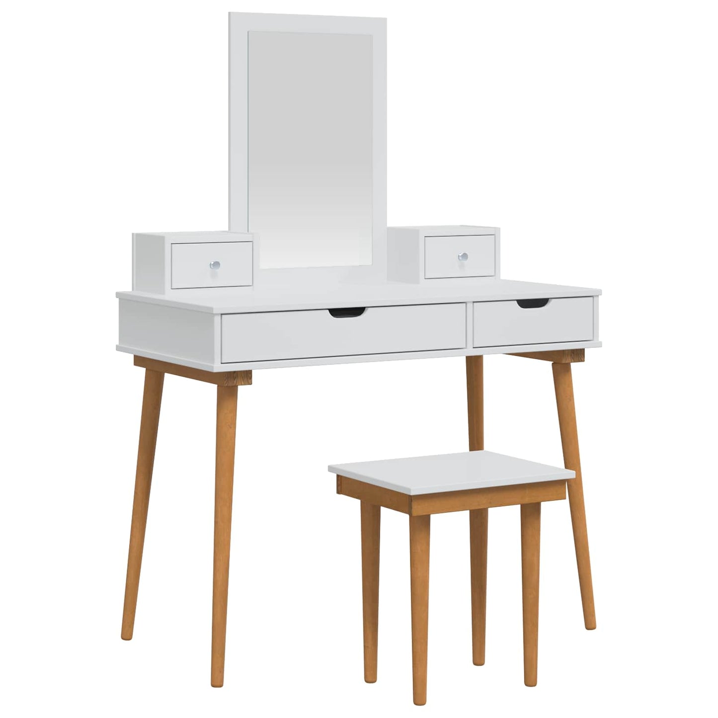 Toilettafel Set FAUSKE 5 pcs Wit 100 x 50 x 143 cm