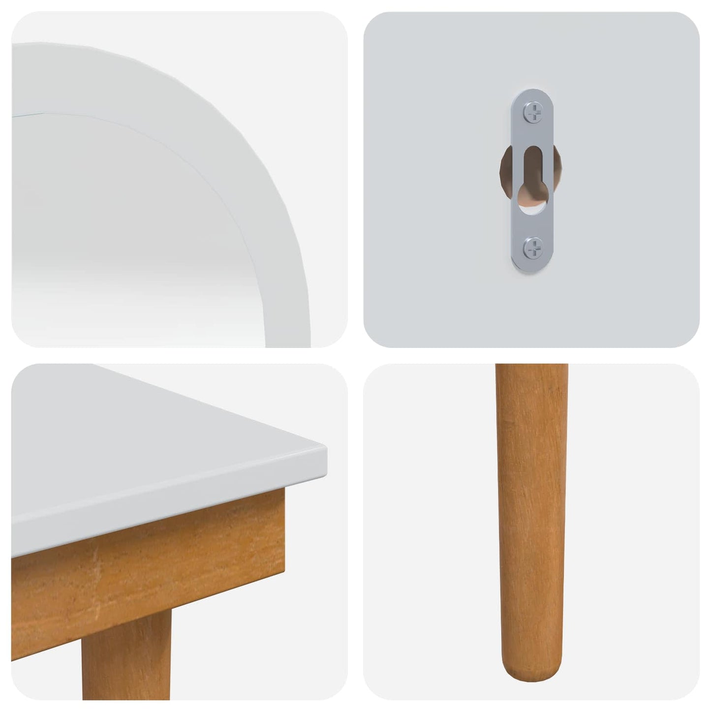 Toilettafel Set FAUSKE 5 pcs Wit 100 x 50 x 143 cm