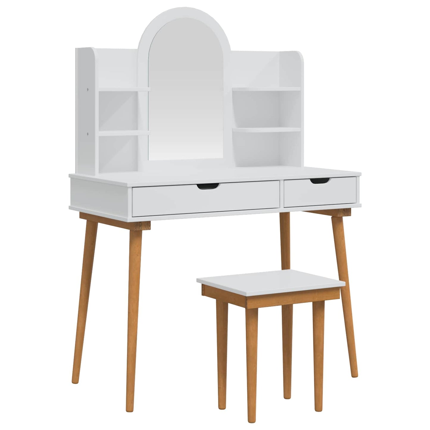 Toilettafel Set FAUSKE 5 pcs Wit 100 x 50 x 143 cm