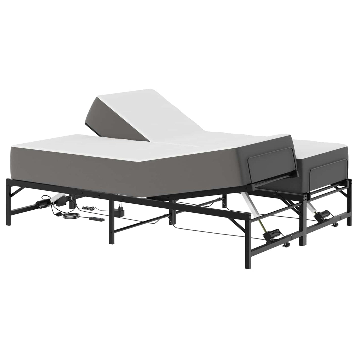 Elektrisch Verstelbaar Bedframe Zwart 120 x 190 cm Staal