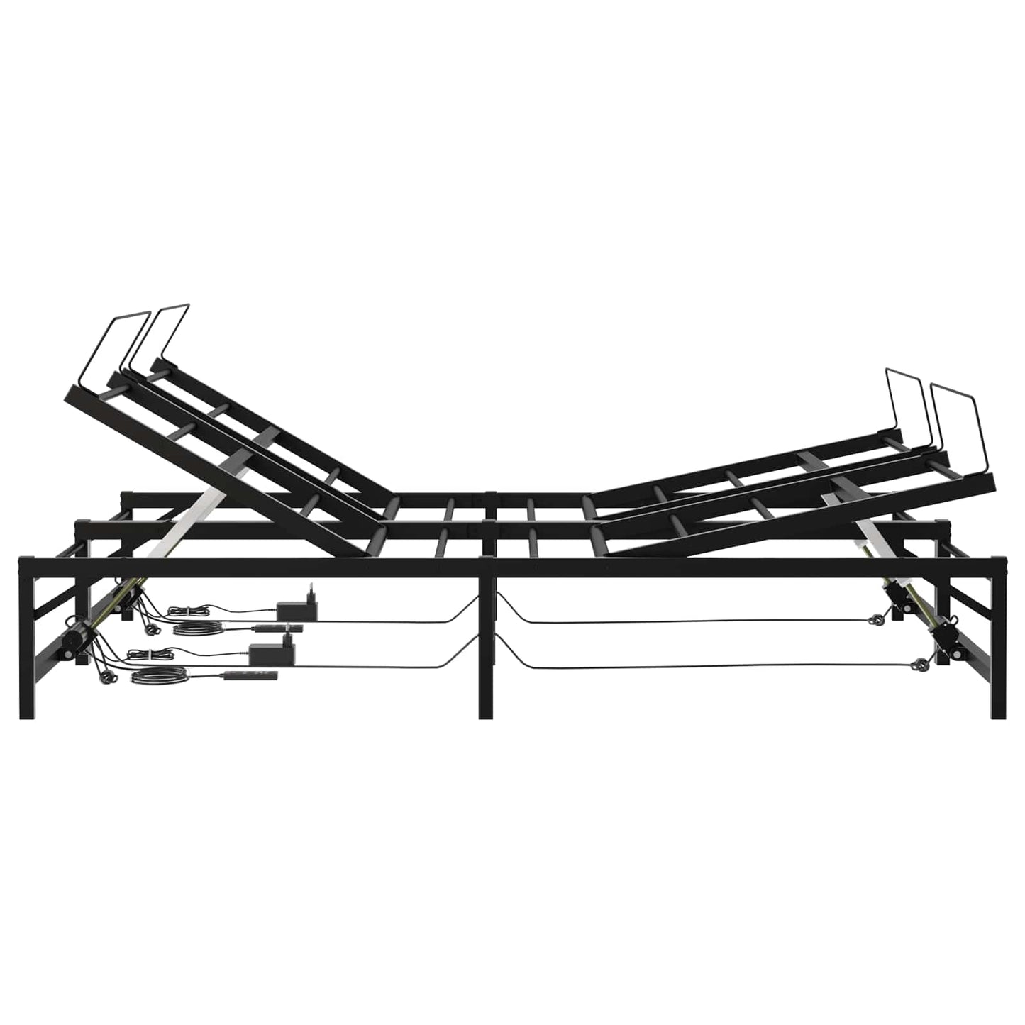 Elektrisch Verstelbaar Bedframe Zwart 140 x 190 cm Staal