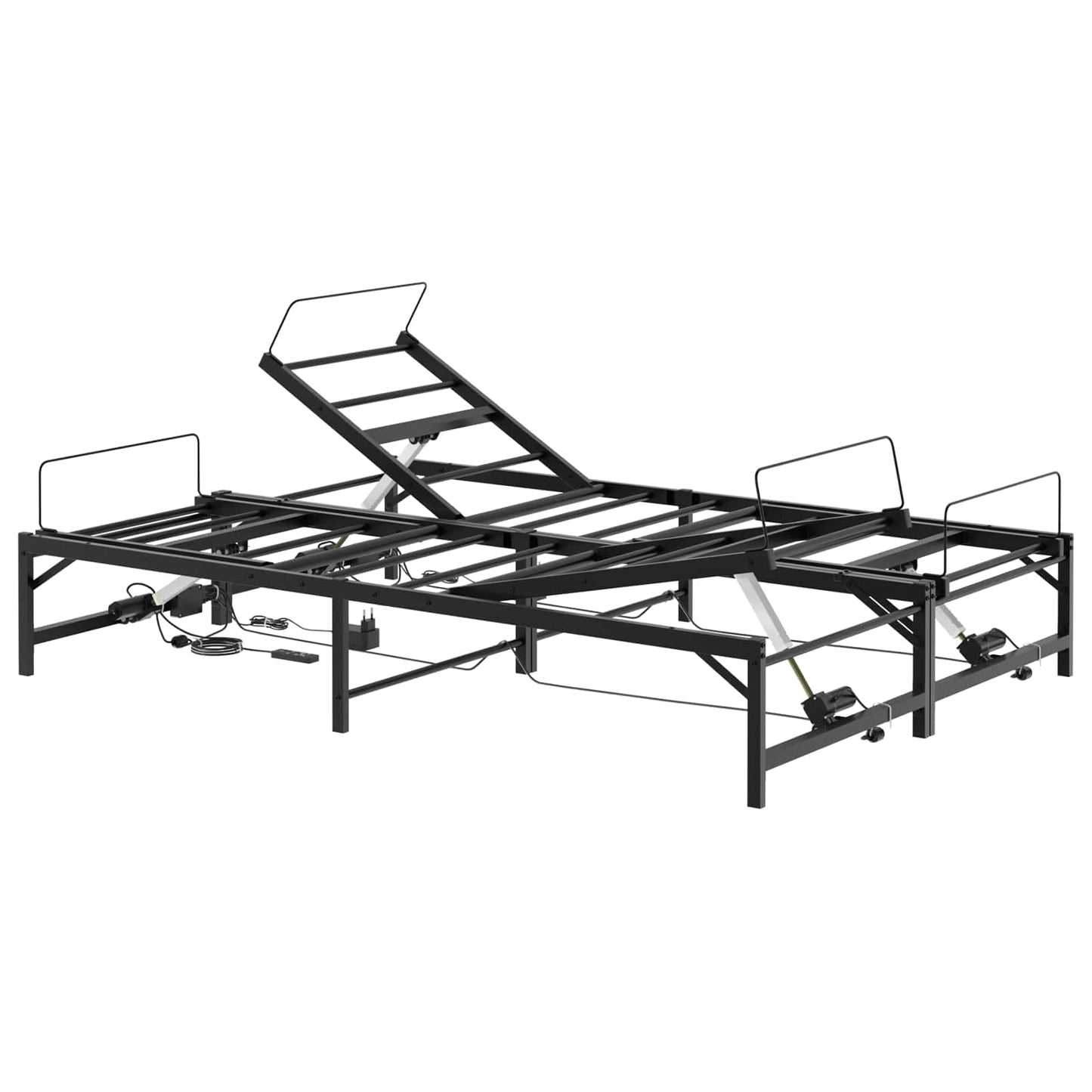 Elektrisch Verstelbaar Bedframe Zwart 140 x 200 cm Staal
