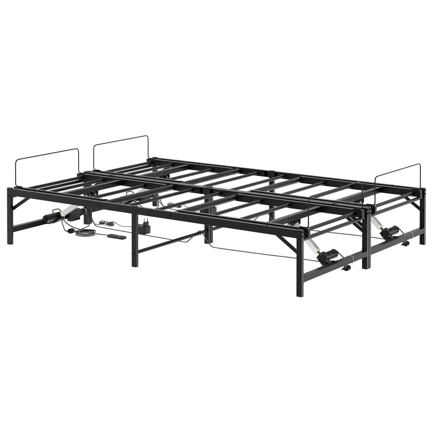 Elektrisch Verstelbaar Bedframe Zwart 150 x 200 cm Staal