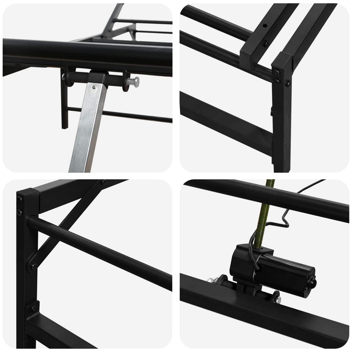 Elektrisch Verstelbaar Bedframe Zwart 180 x 200 cm Staal
