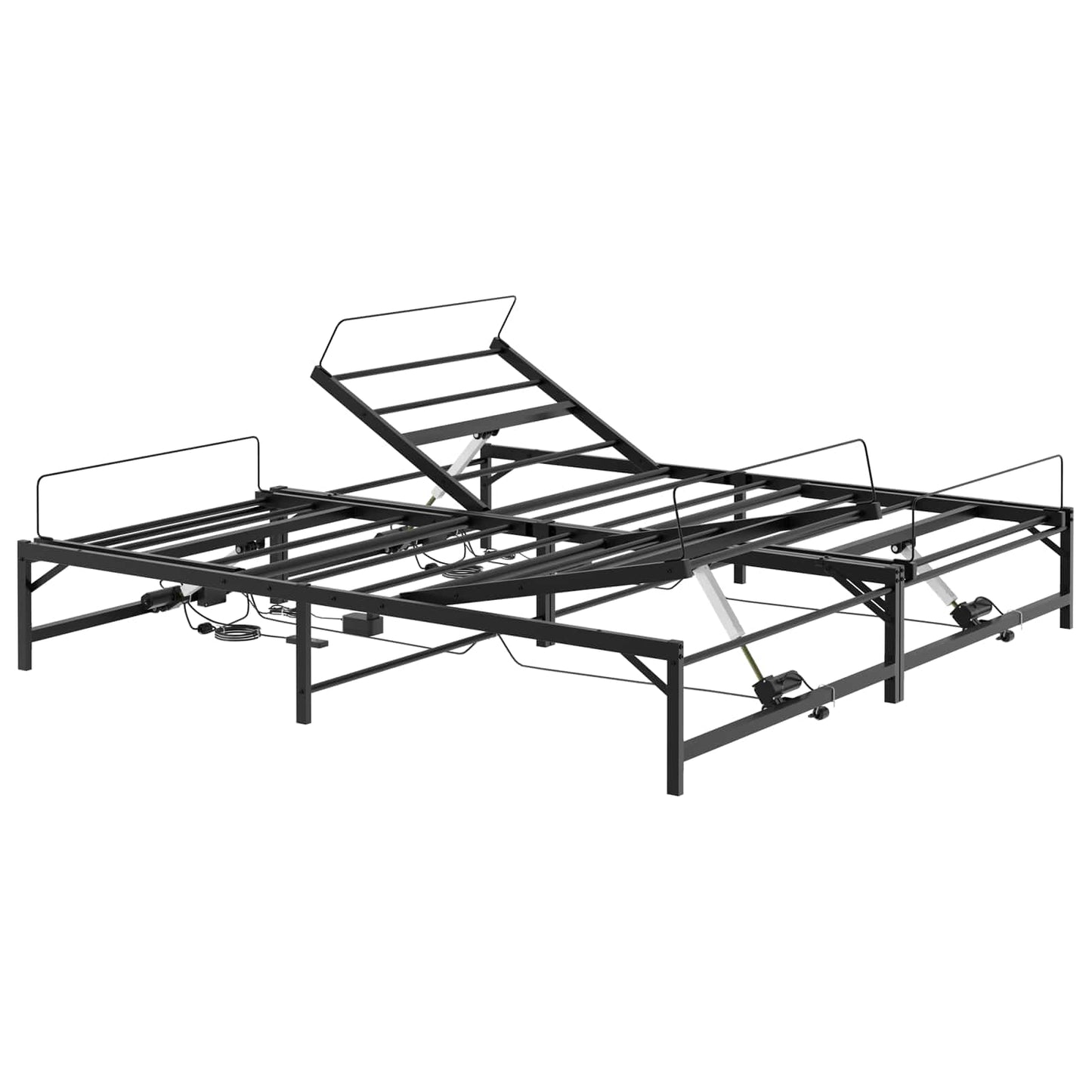 Elektrisch Verstelbaar Bedframe Zwart 180 x 200 cm Staal