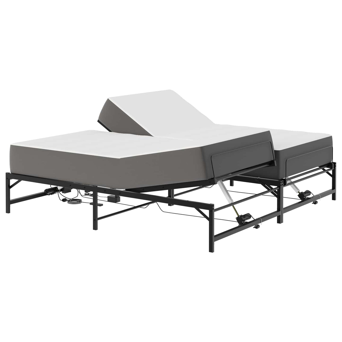 Elektrisch Verstelbaar Bedframe Zwart 183 x 213 cm Staal