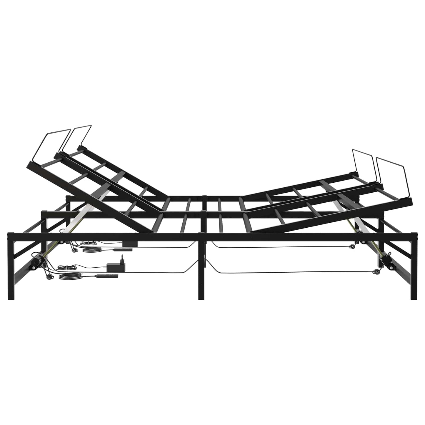 Elektrisch Verstelbaar Bedframe Zwart 193 x 203 cm Staal