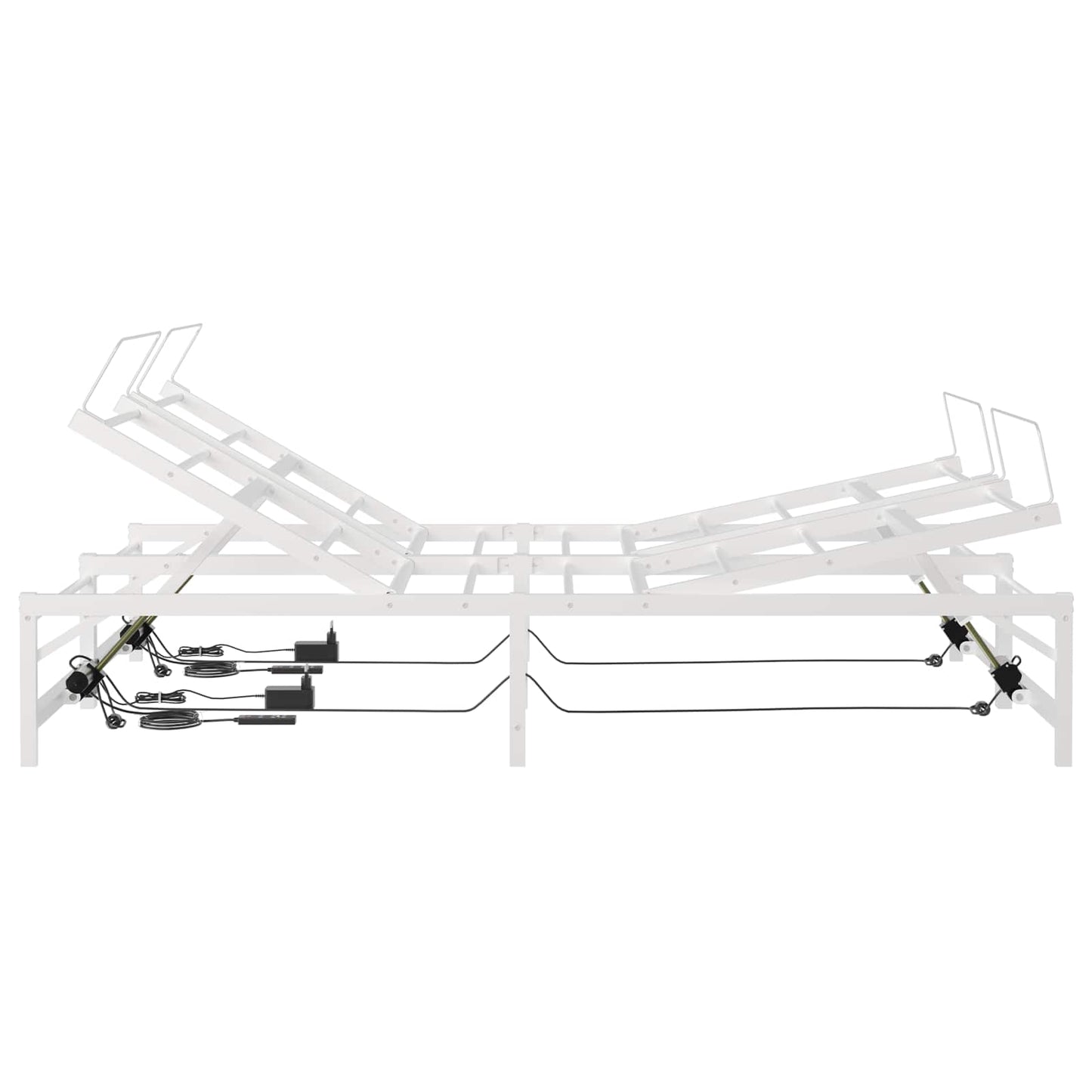 Elektrisch Verstelbaar Bedframe Wit 120 x 200 cm Staal