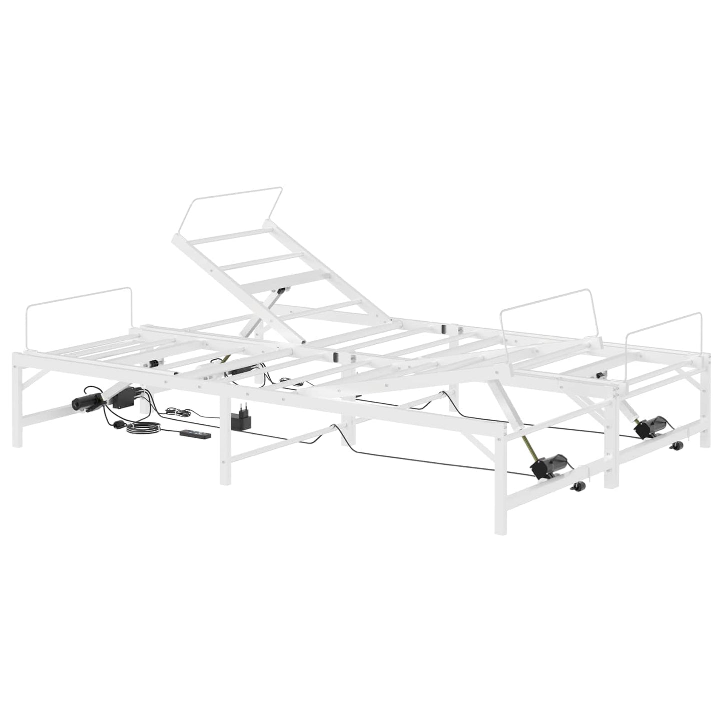 Elektrisch Verstelbaar Bedframe Wit 140 x 200 cm Staal