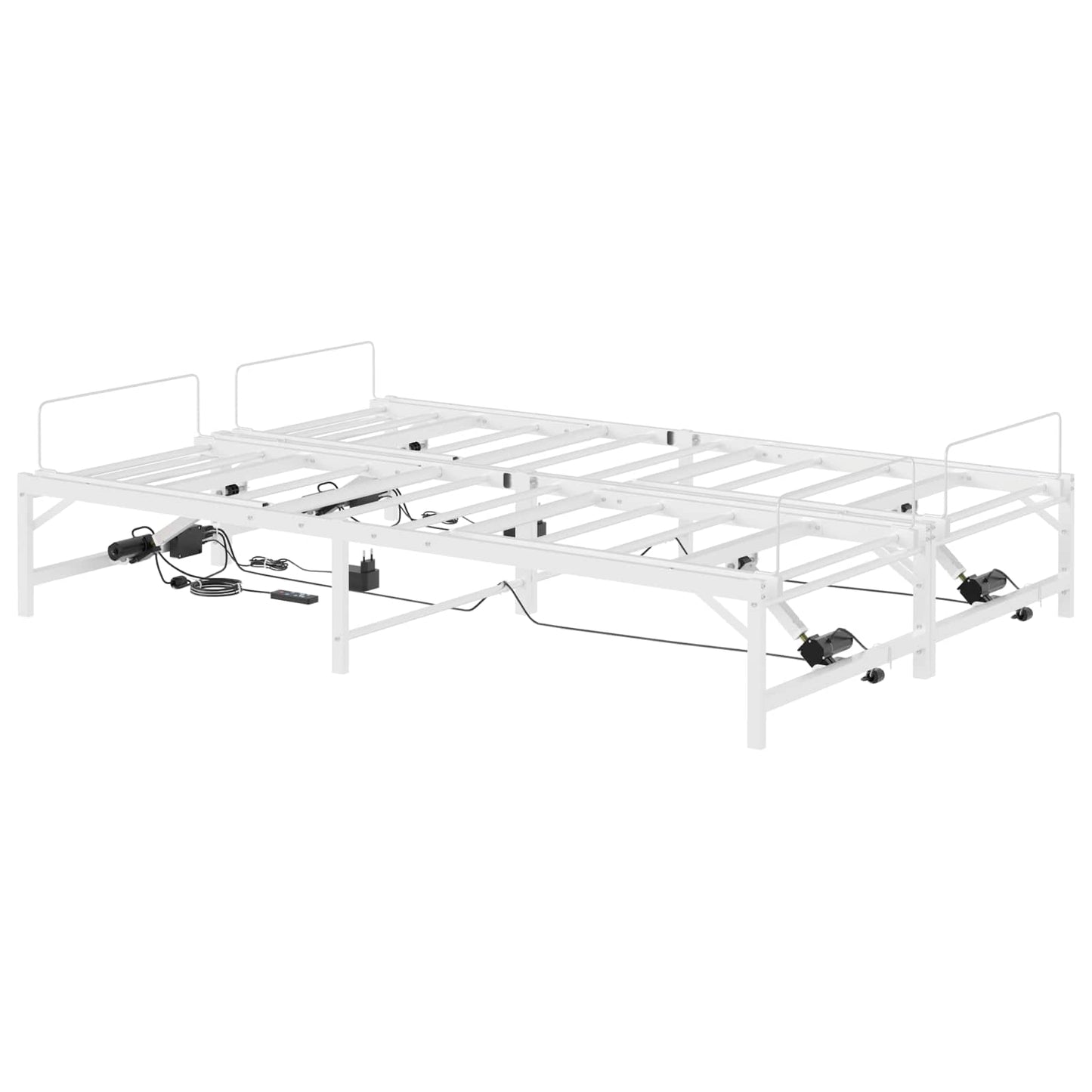Elektrisch Verstelbaar Bedframe Wit 140 x 200 cm Staal