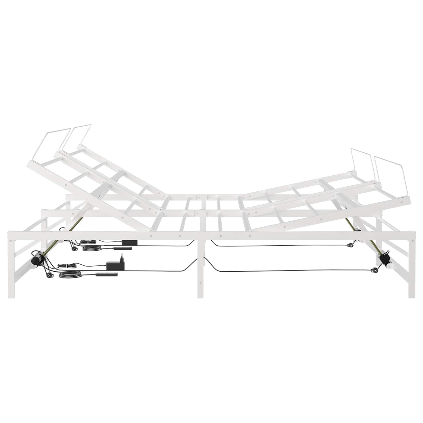 Elektrisch Verstelbaar Bedframe Wit 160 x 200 cm Staal
